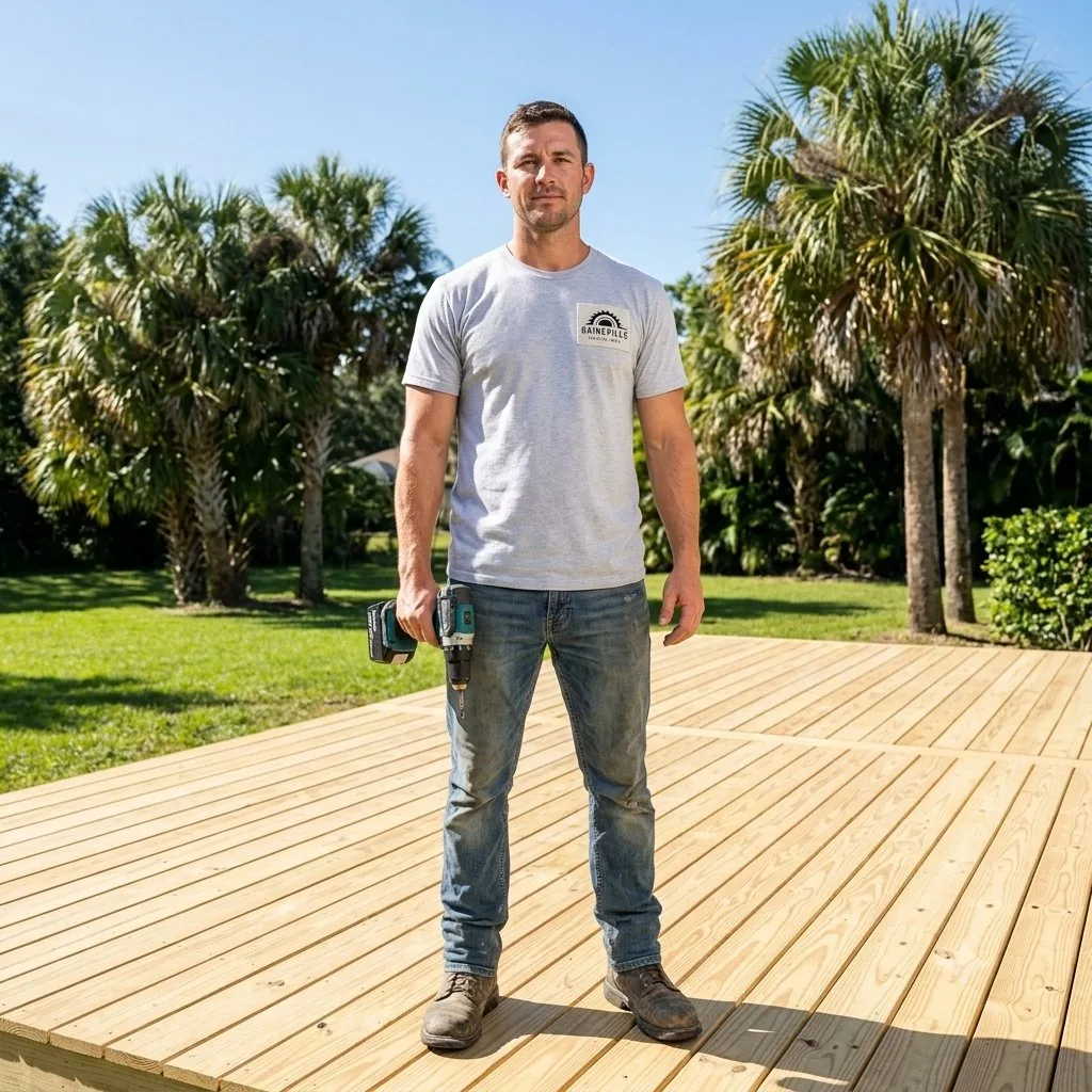 Gaineville Deck Builders on a finished deck